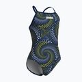 Купальник суцільний дитячий arena Fireflow Lightdrop Back navy/team navy yellow 4