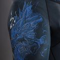 Легінси для тренувань чоловічі Venum Thunder Dragon Spats Black/Royal Blue 7