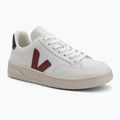Кросівки жіночі VEJA V-12 Leather white/marsala/nautico