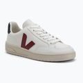 Кросівки чоловічі VEJA V-12 Leather white/marsala/nautico
