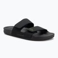 Шльопанці чоловічі Quiksilver Rivi Leather Double Adjust black 1