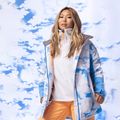 Жіноча сноубордична куртка ROXY Chloe Kim лазурно-блакитні хмари 13