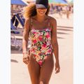 Жіночий суцільний купальник ROXY Printed Beach Classics Lace UP антрацитовий пальмова пісня с 9