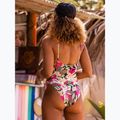 Жіночий суцільний купальник ROXY Printed Beach Classics Lace UP антрацитовий пальмова пісня с 10
