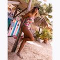 Жіночий суцільний купальник ROXY Printed Beach Classics Lace UP антрацитовий пальмова пісня с 11