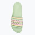 Шльопанці жіночі ROXY Slippy II green stripe 5