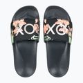 Шльопанці жіночі ROXY Slippy II black/green print 2