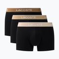 Боксерки чоловічі Lacoste 5H1297 3 pack black/sisal/viennese/cookie