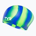 Шапочка для плавання TYR Multi-Color Long Hair Silicone green/bluemulti