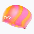 Шапочка для плавання TYR Multi-Color Long Hair Silicone orange/pink