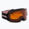 Маска лижна Alpina Nakiska black/rose matt/orange