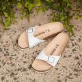 BIRKENSTOCK Madrid BF Вузькі білі шльопанці 3