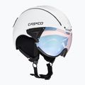 Гірськолижний шолом CASCO SP-2 Photomatic Visor структурований білий глянцевий