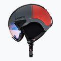 Гірськолижний шолом CASCO SP-2 Photomatic Visor структурований миш'яковий сірий/червоний 5