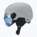 Шолом гірськолижний UVEX Wanted Visor rhino matt/mirror blue/smoke 4