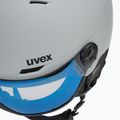 Шолом гірськолижний UVEX Wanted Visor rhino matt/mirror blue/smoke 8