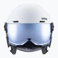 Дитячий лижний шолом UVEX Rocket Visor Jr white/black matt/mirror blue/smoke 2
