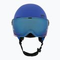 Шолом гірськолижний дитячий UVEX Rocket Visor Jr blue matt/mirror blue/smoke 2