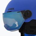 Шолом гірськолижний дитячий UVEX Rocket Visor Jr blue matt/mirror blue/smoke 7