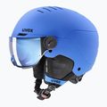Шолом гірськолижний дитячий UVEX Rocket Visor Jr blue matt/mirror blue/smoke 3