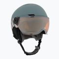Шолом гірськолижний дитячий UVEX Rocket Visor Jr rhino/blush matt/mirror silver/lasergold lite