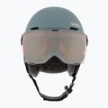 Шолом гірськолижний дитячий UVEX Rocket Visor Jr rhino/blush matt/mirror silver/lasergold lite 2