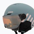 Шолом гірськолижний дитячий UVEX Rocket Visor Jr rhino/blush matt/mirror silver/lasergold lite 7