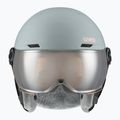 Шолом гірськолижний дитячий UVEX Rocket Visor Jr rhino/blush matt/mirror silver/lasergold lite 2