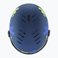 Шолом гірськолижний дитячий UVEX Rocket Visor Jr blue puzzle matt/mirror blue/smoke 5