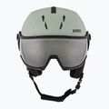 Шолом гірськолижний UVEX Instinct Visor oxid green matt/mirror silver/smoke 2