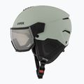 Шолом гірськолижний UVEX Instinct Visor oxid green matt/mirror silver/smoke 3