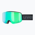 Окуляри лижні дитячі UVEX Pwdr FM black matt/mirror green yellow clear