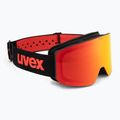 Окуляри лижні дитячі UVEX Pwdr FM black matt/mirror red orange clear