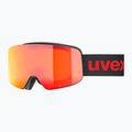 Окуляри лижні дитячі UVEX Pwdr FM black matt/mirror red orange clear