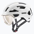 Шолом велосипедний UVEX Stride Visor white matt/litemirror silver