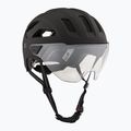 Шолом велосипедний UVEX Stride Visor black matt/litemirror silver