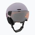 Шолом гірськолижний дитячий UVEX Rocket Visor Jr cool lavender abstract matt/mirrorsilver/lasergold