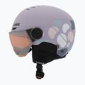 Шолом гірськолижний дитячий UVEX Rocket Visor Jr cool lavender abstract matt/mirrorsilver/lasergold 3