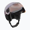 Шолом гірськолижний дитячий UVEX Rocket Visor Jr cool lavender abstract matt/mirrorsilver/lasergold 10