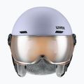 Дитячий лижний шолом UVEX Rocket Visor Jr cool lavender abstract matt/mirror silver/laser gold 2