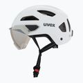 Шолом велосипедний UVEX Stride Visor white matt/lite mirror silver 3