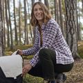Сорочка жіноча Salewa Fanes Flannel 5PL zephyr/navy blazer 5