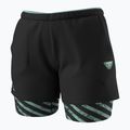 Шорти для бігу жіночі DYNAFIT Trail 2IN1 black out jadelite