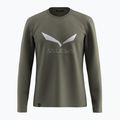 Чоловічий лонгслів Salewa Solidlogo Dry faded green