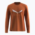 Чоловічий лонгслів Salewa Solidlogo Dry Bombay Brown