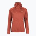 Кофта трекінгова жіноча Salewa Agner Hybrid PL/DST FZ Hoody etruscan red melange