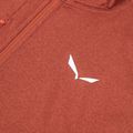Кофта трекінгова жіноча Salewa Agner Hybrid PL/DST FZ Hoody etruscan red melange 3