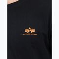 Футболка чоловіча Alpha Industries Basic Small Logo black/neon orange 4