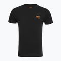 Футболка чоловіча Alpha Industries Basic Small Logo black/neon orange 5
