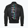 Куртка чоловіча Alpha Industries MA-1 ZH Back Print black / rainbow reflective 3